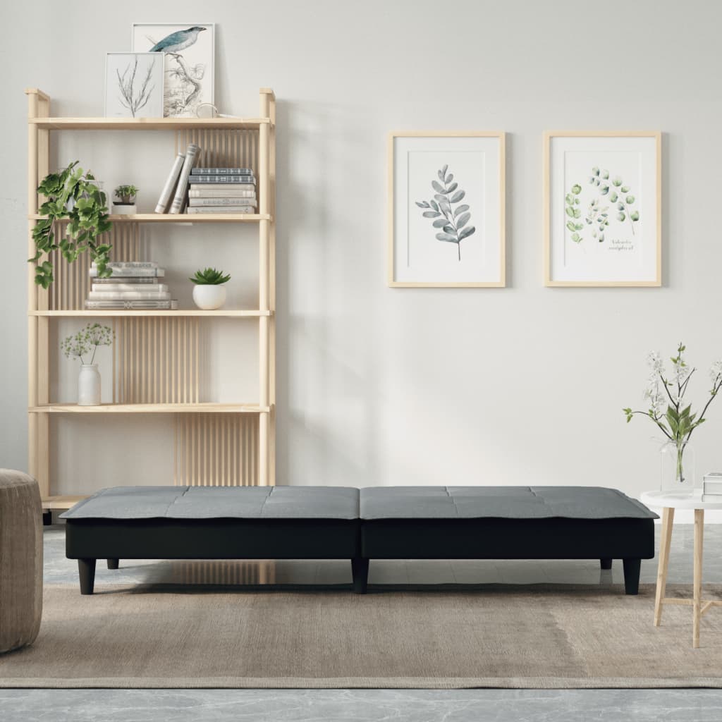 Rozkládací Pohovka Světle Šedá Textil
