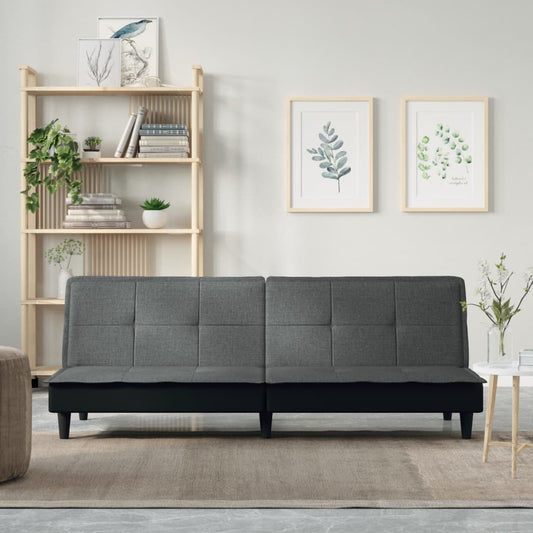 Rozkládací Pohovka Tmavě Šedá Textil