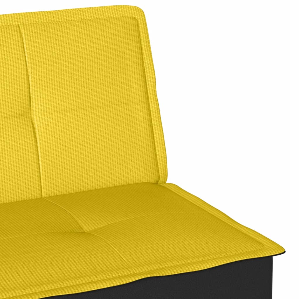 Rozkládací Pohovka Světle Žlutá Textil