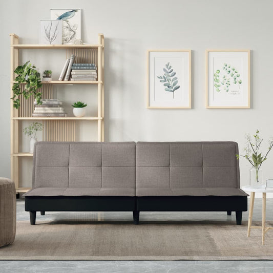 Rozkládací Pohovka Taupe Textil