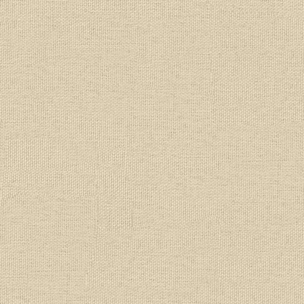 Rozkládací Pohovka S Područkami Krémová Textil