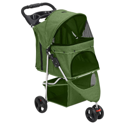 Skládací Kočárek Pro Psa Černý 80X46X98 Cm Oxfordská Tkanina