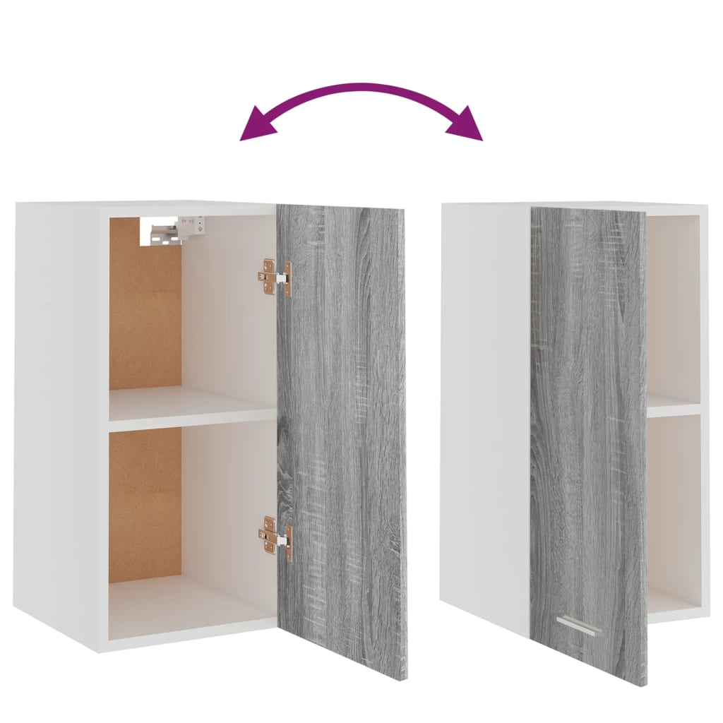 Závěsná Skříňka Lyon Šedá Sonoma 29,5X31X60 Cm Kompozitní Dřevo Šedá Sonoma