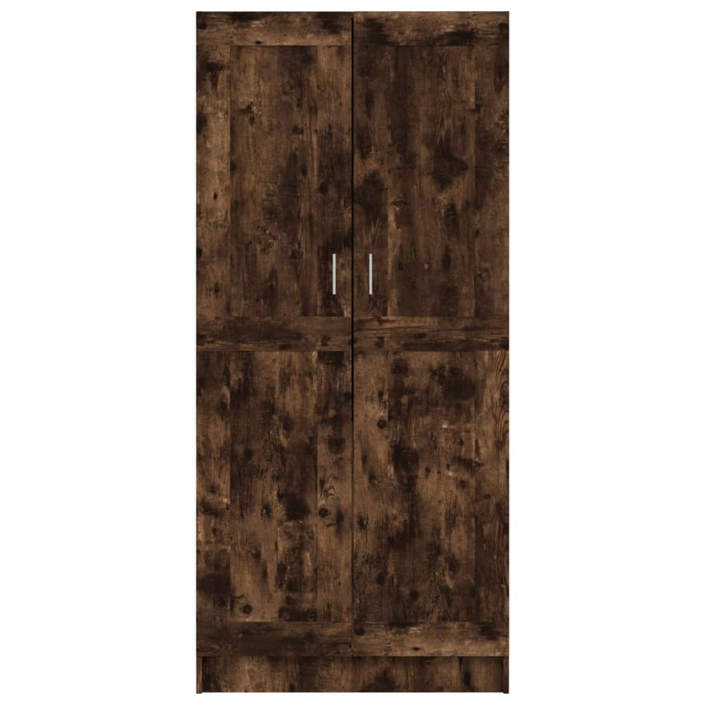Šatní Skříň Kouřový Dub 82,5 X 51,5 X 180 Cm Kompozitní Dřevo