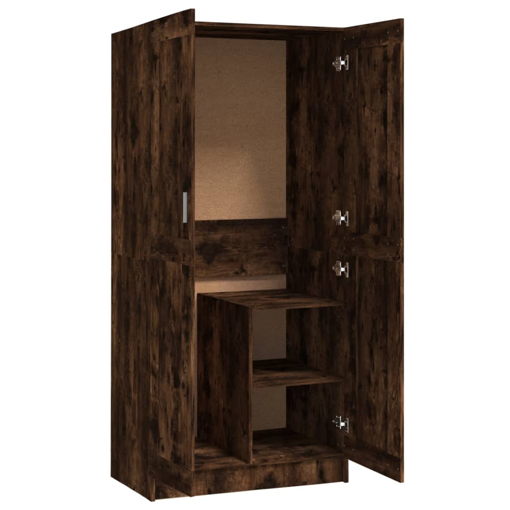 Šatní Skříň Kouřový Dub 82,5 X 51,5 X 180 Cm Kompozitní Dřevo
