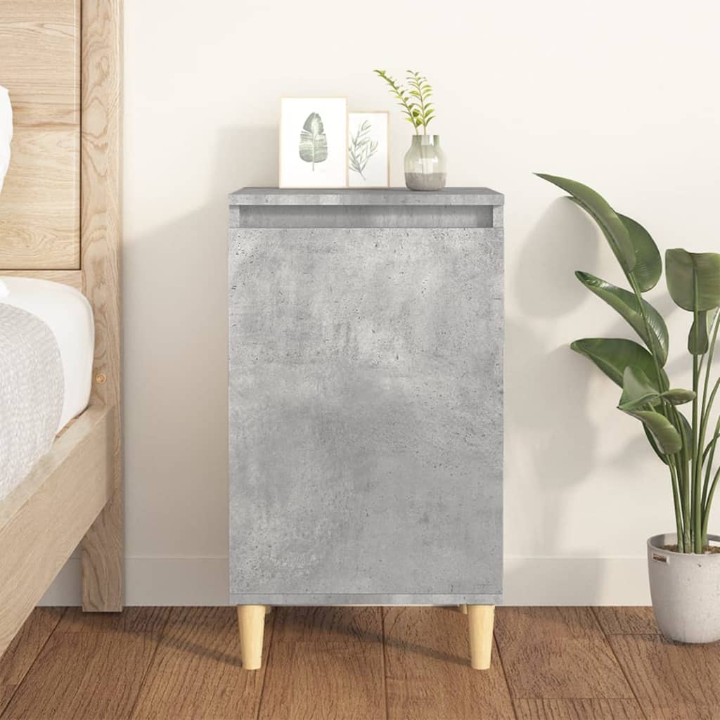 Noční Stolek Betonově Šedý 40 X 35 X 70 Cm Kompozitní Dřevo