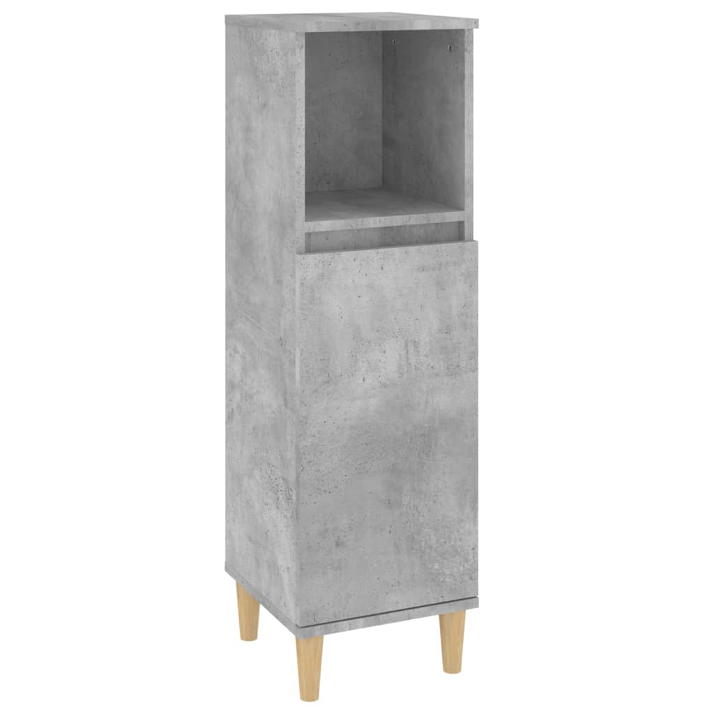 Koupelnová Skříňka Betonově Šedá 30X30X100 Cm Kompozitní Dřevo