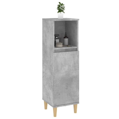 Koupelnová Skříňka Betonově Šedá 30X30X100 Cm Kompozitní Dřevo