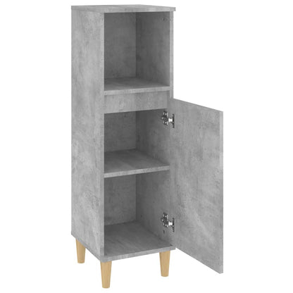 Koupelnová Skříňka Betonově Šedá 30X30X100 Cm Kompozitní Dřevo
