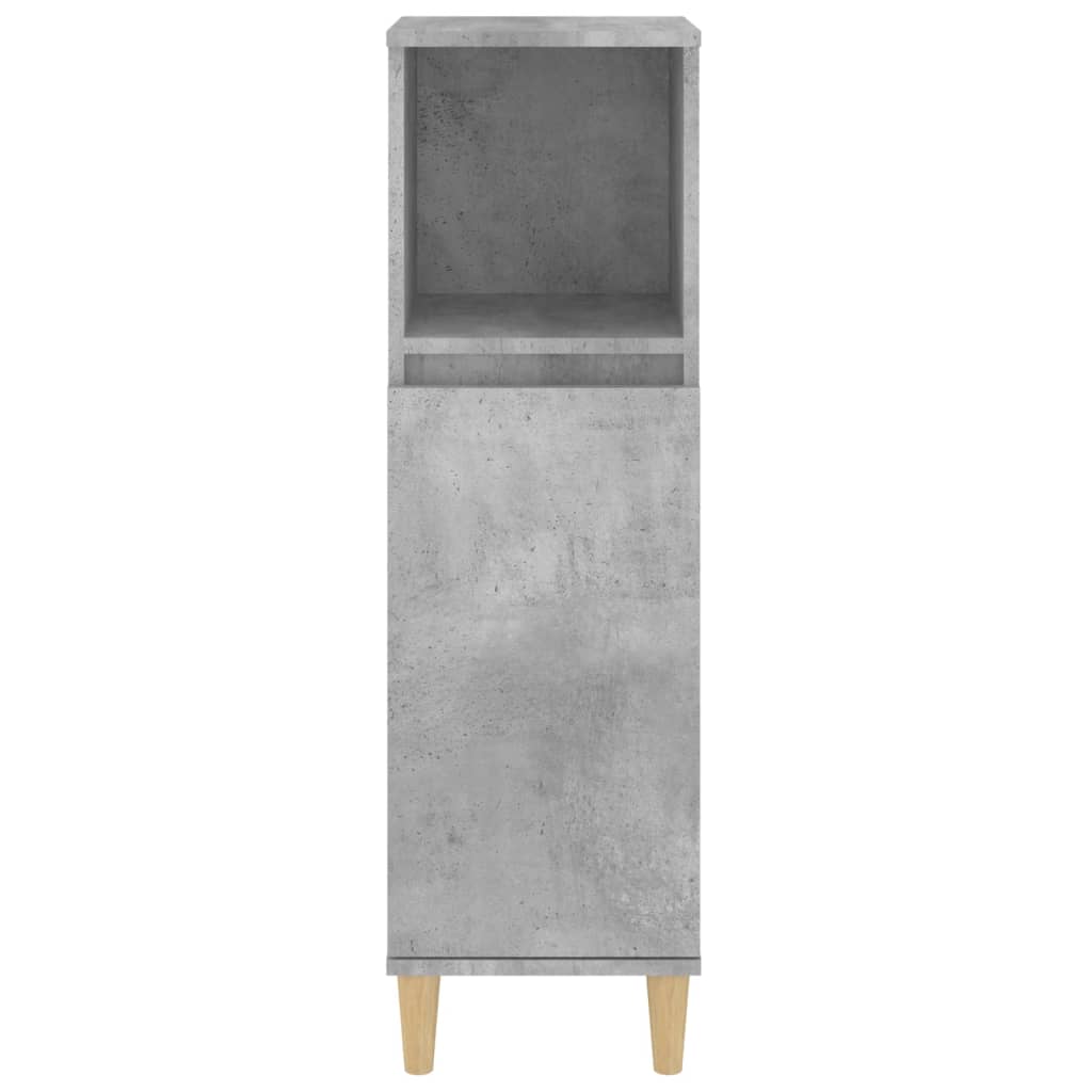 Koupelnová Skříňka Betonově Šedá 30X30X100 Cm Kompozitní Dřevo