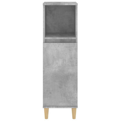 Koupelnová Skříňka Betonově Šedá 30X30X100 Cm Kompozitní Dřevo