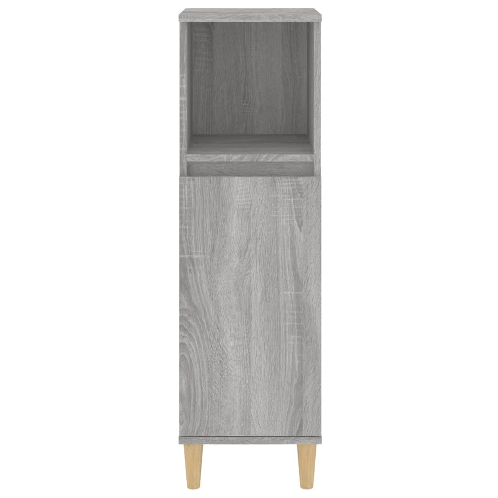 Koupelnová Skříňka Šedá Sonoma 30X30X100 Cm Kompozitní Dřevo