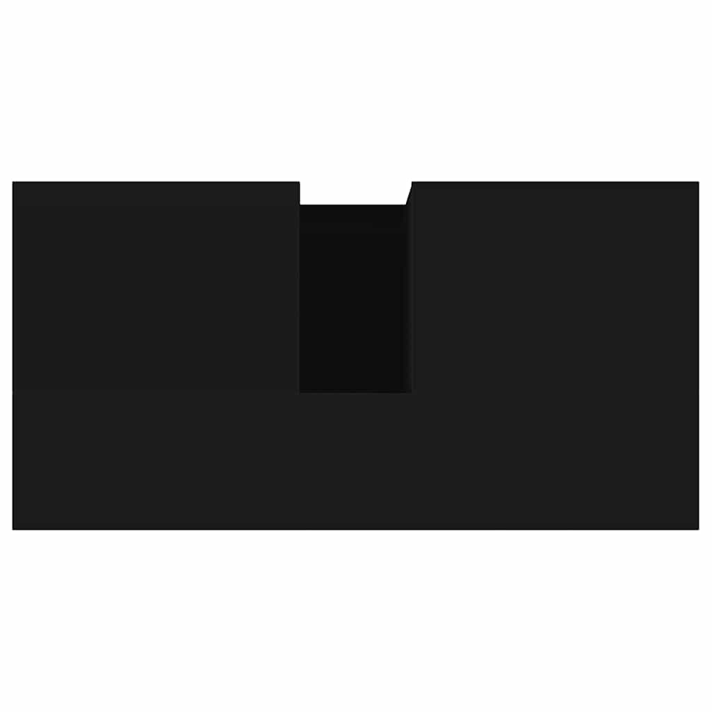 Koupelnová Skříňka Černá 65 X 33 X 60 Cm Kompozitní Dřevo