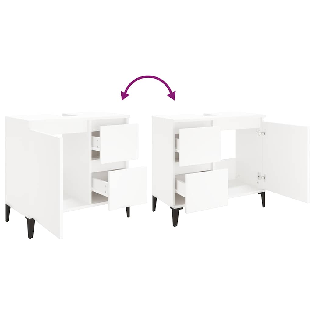 Koupelnová Skříňka 65 X 33 X 60 Cm Kompozitní Dřevo