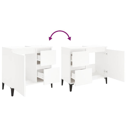 Koupelnová Skříňka 65 X 33 X 60 Cm Kompozitní Dřevo