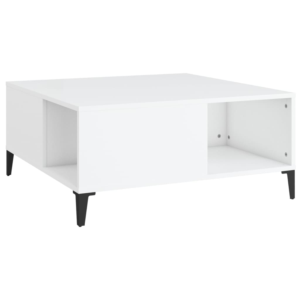 Konferenční Stolek Bílý 80 X 80 X 36,5 Cm Kompozitní Dřevo