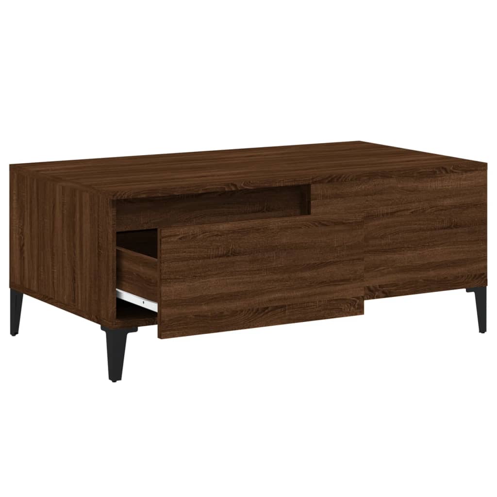Konferenční Stolek Hnědý Dub 90 X 50 X 36,5 Cm Kompozitní Dřevo