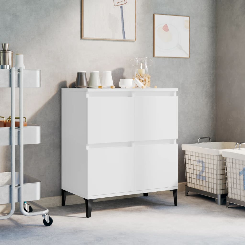 Příborník Betonově Šedý 60 X 35 X 70 Cm Kompozitní Dřevo