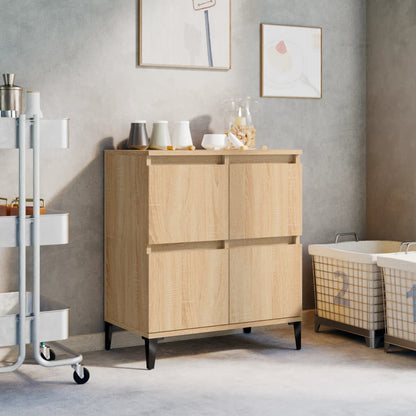 Příborník Betonově Šedý 60 X 35 X 70 Cm Kompozitní Dřevo