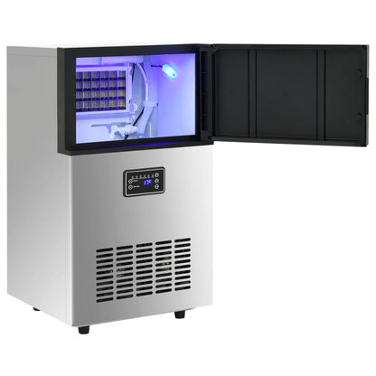 Výrobník Ledových Kostek Stříbrný 45 Kg / 24 H