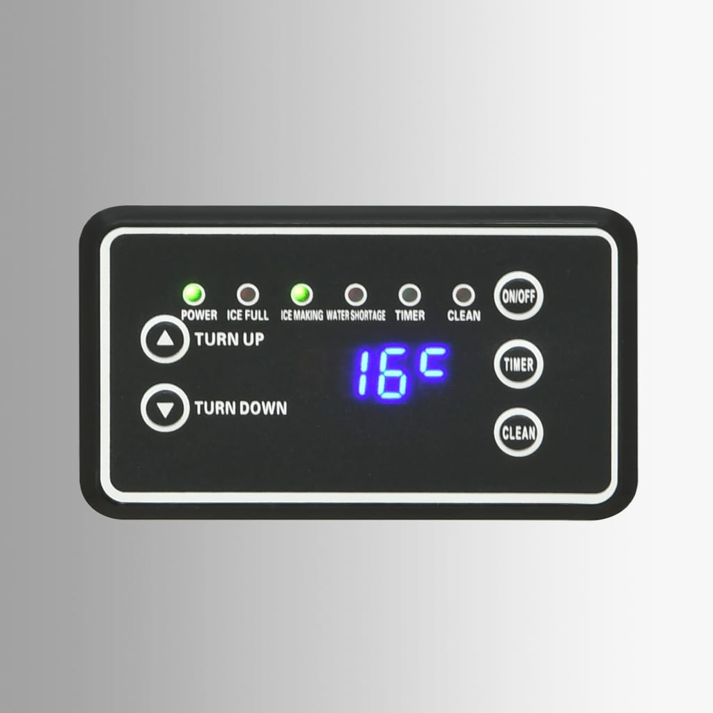 Výrobník Ledových Kostek Stříbrný 45 Kg / 24 H