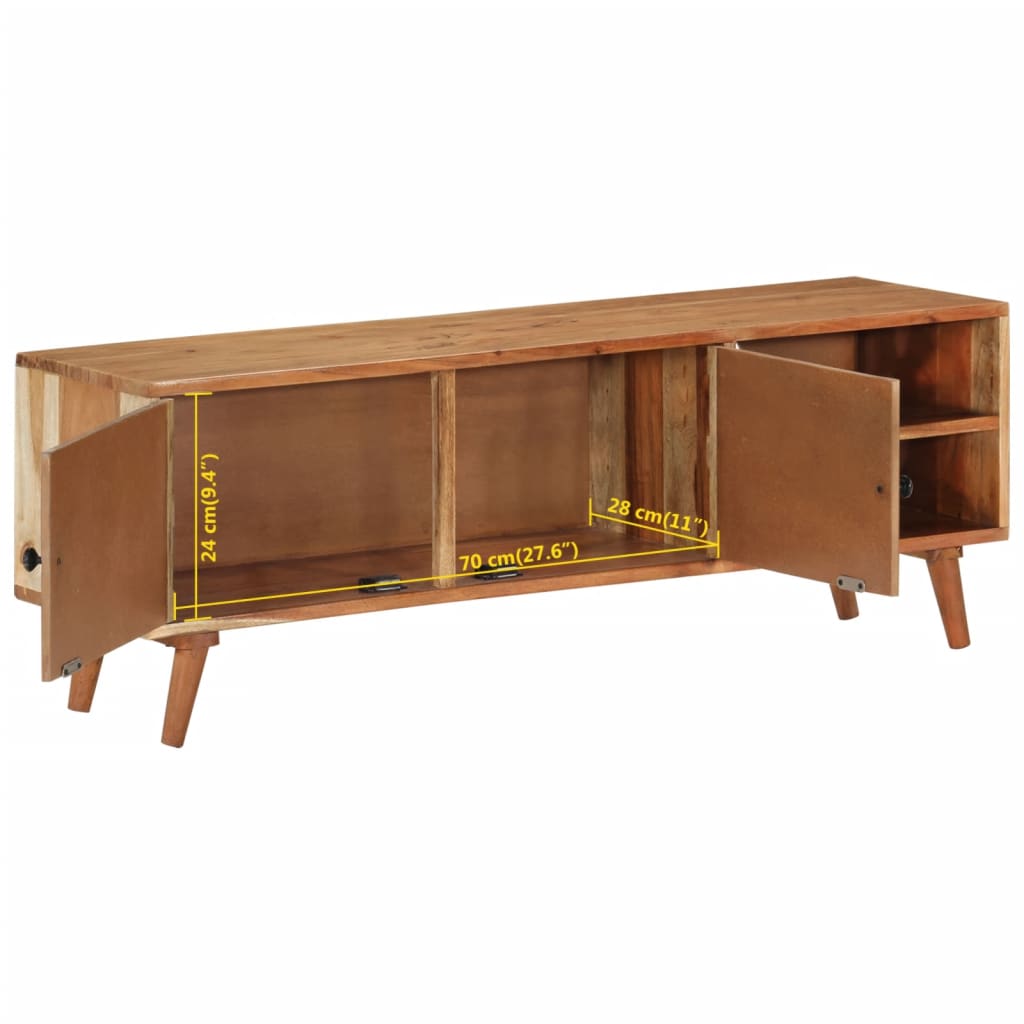 Tv Skříňka 112 X 30 X 40 Cm Masivní Akáciové Dřevo