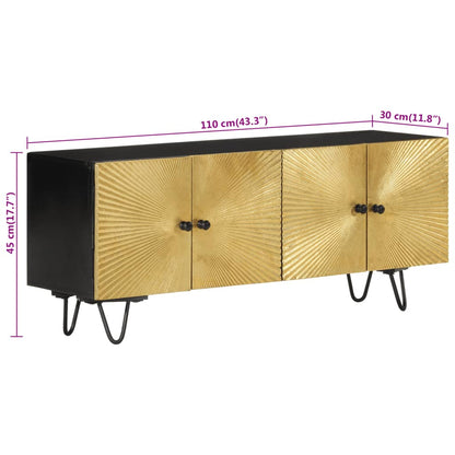 Tv Skříňka 110 X 30 X 45 Cm Masivní Mangovníkové Dřevo