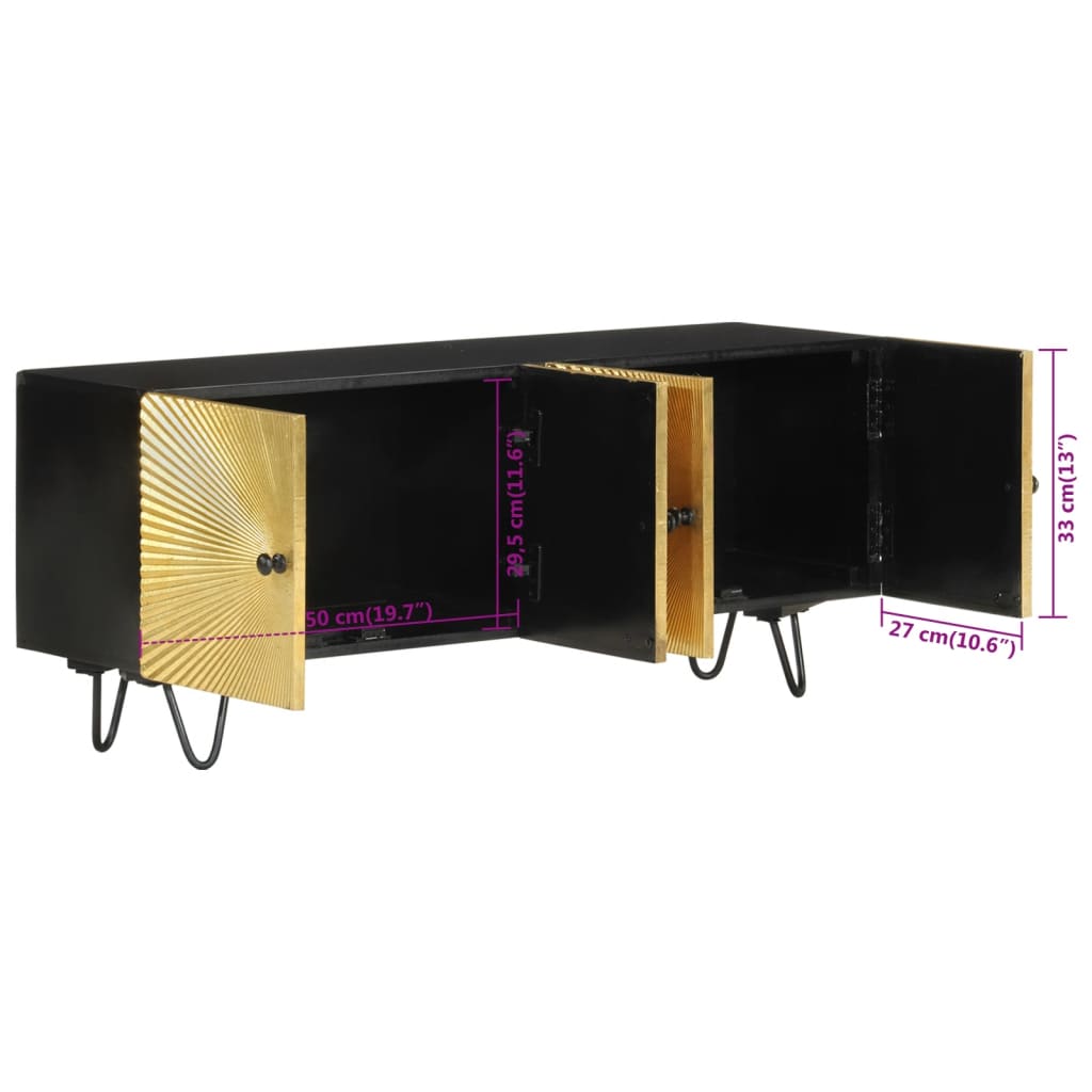 Tv Skříňka 110 X 30 X 45 Cm Masivní Mangovníkové Dřevo