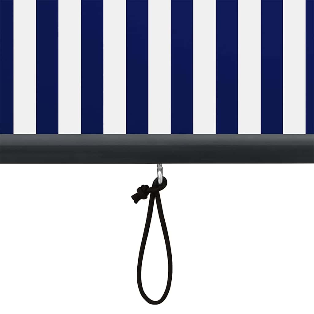 Roleta Modrá A Bílá 180 X 250 Cm Textil A Hliník