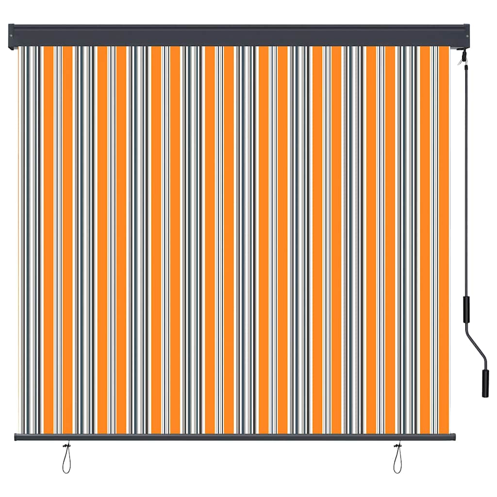 Roleta Žlutá A Modrá 180 X 250 Cm Textil A Hliník