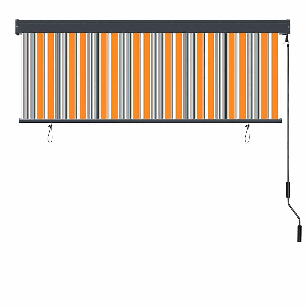 Roleta Žlutá A Modrá 180 X 250 Cm Textil A Hliník