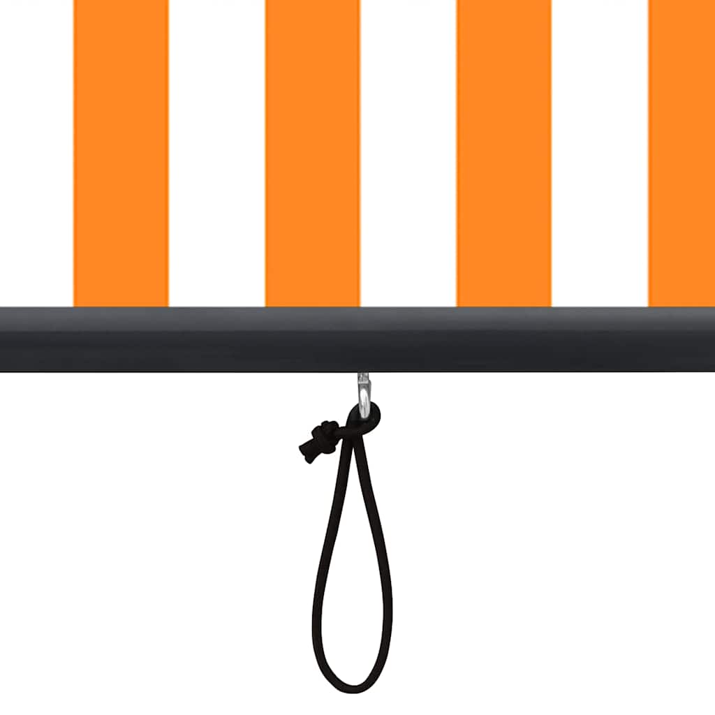 Roleta Bílá A Oranžová 180 X 250 Cm Textil A Hliník