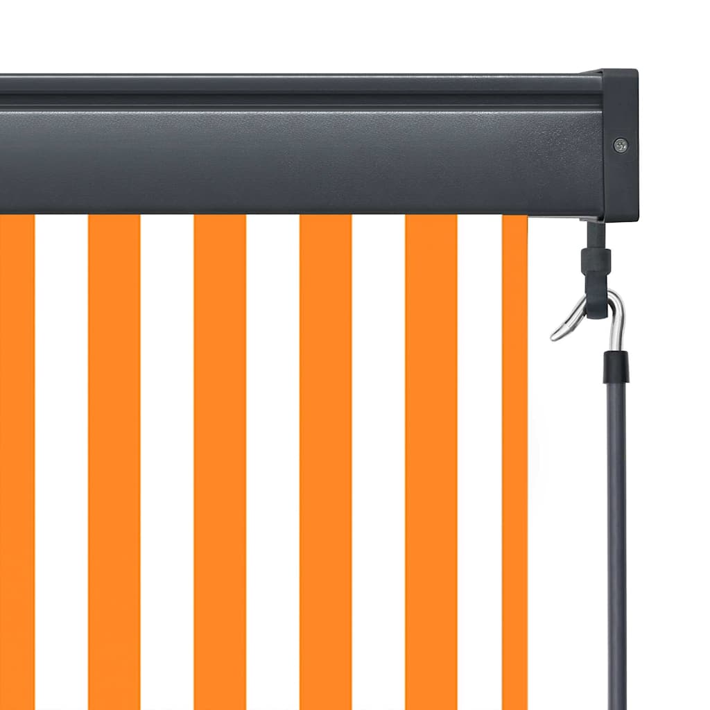 Roleta Bílá A Oranžová 180 X 250 Cm Textil A Hliník