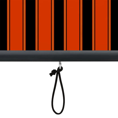 Roleta Oranžová A Hnědá 180 X 250 Cm Textil A Hliník