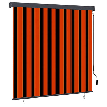 Roleta Oranžová A Hnědá 180 X 250 Cm Textil A Hliník