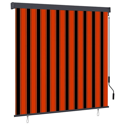 Roleta Oranžová A Hnědá 180 X 250 Cm Textil A Hliník