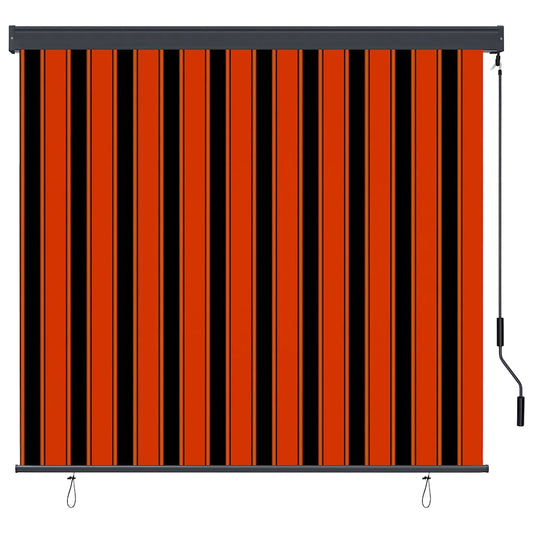 Roleta Oranžová A Hnědá 180 X 250 Cm Textil A Hliník