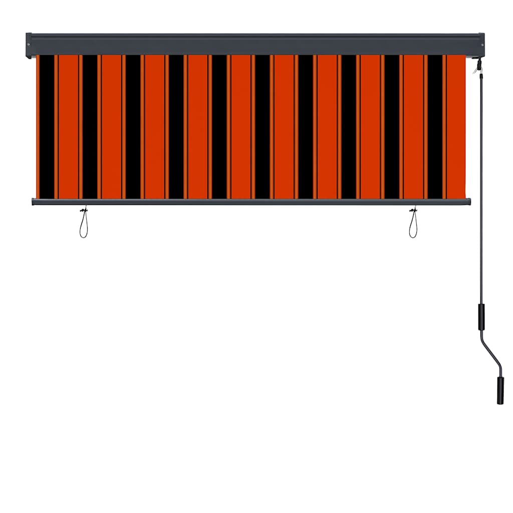 Roleta Oranžová A Hnědá 180 X 250 Cm Textil A Hliník