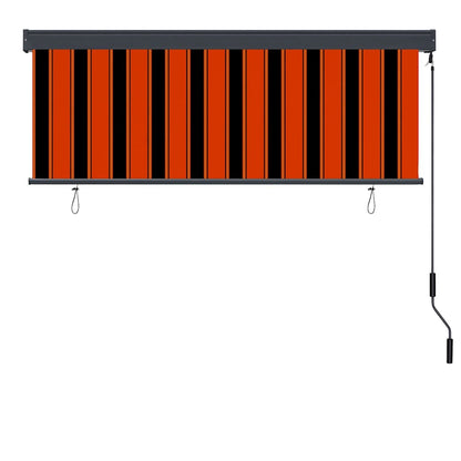 Roleta Oranžová A Hnědá 180 X 250 Cm Textil A Hliník