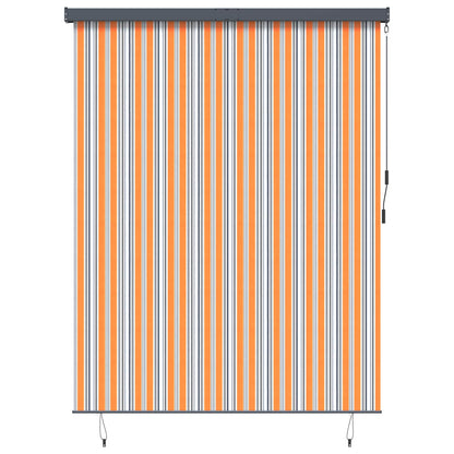 Roleta Žlutá A Modrá 200 X 250 Cm Textil A Hliník