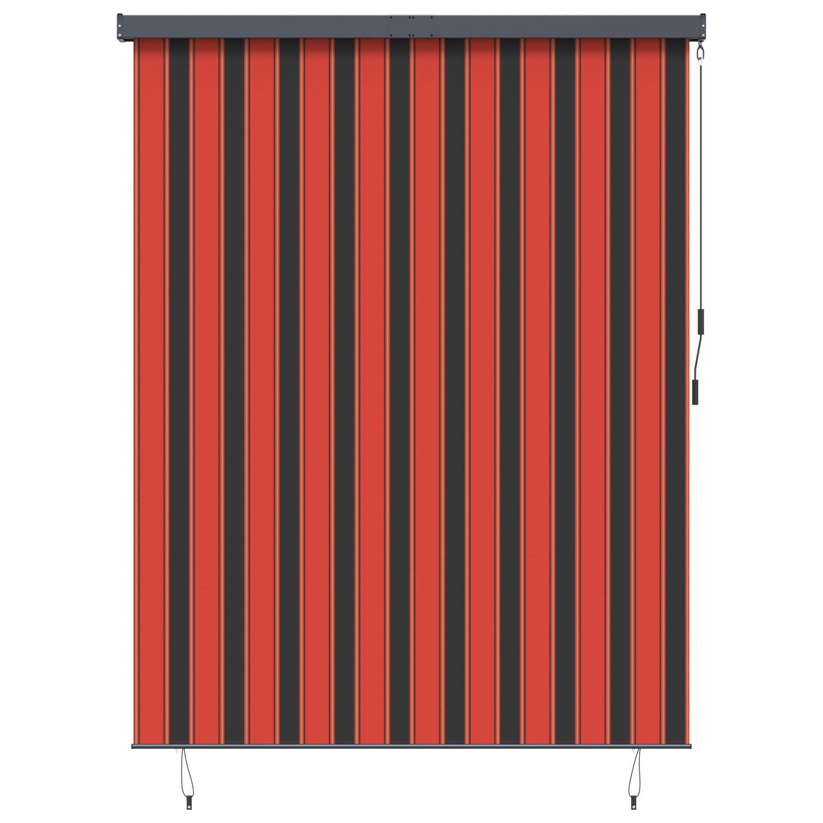 Roleta Oranžová A Hnědá 200 X 250 Cm Textil A Hliník