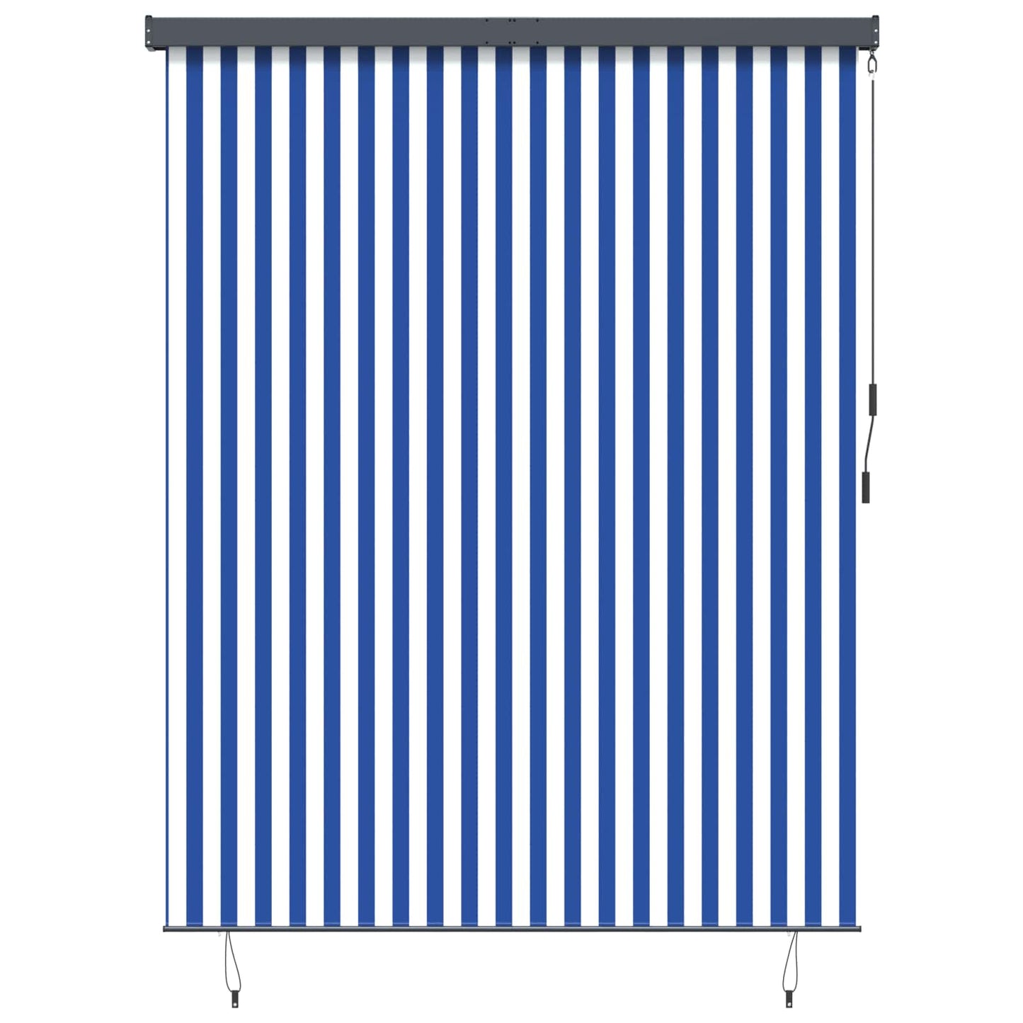 Roleta Modrá A Bílá 200 X 250 Cm Textil A Hliník