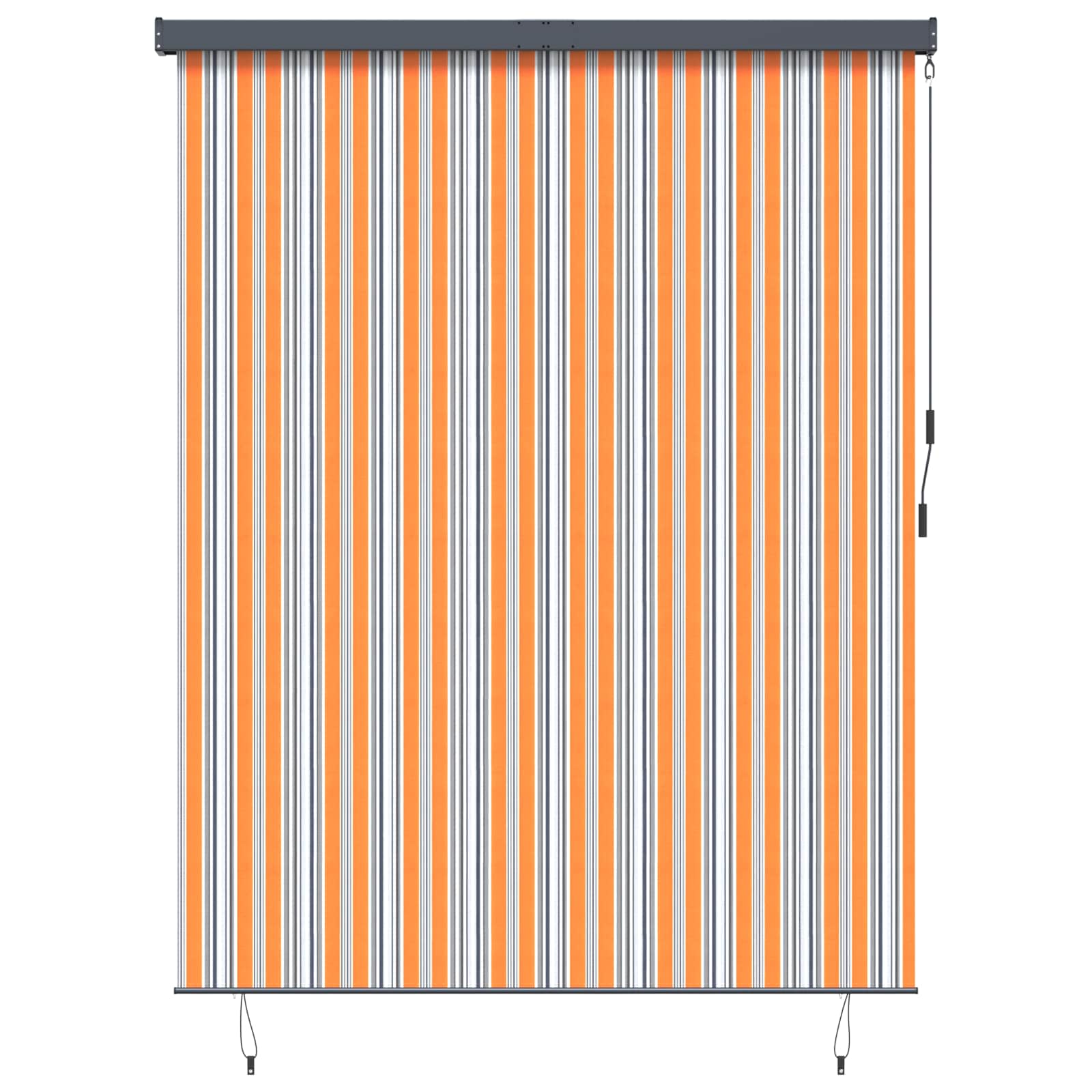 Roleta Žlutá A Modrá 200 X 250 Cm Textil A Hliník