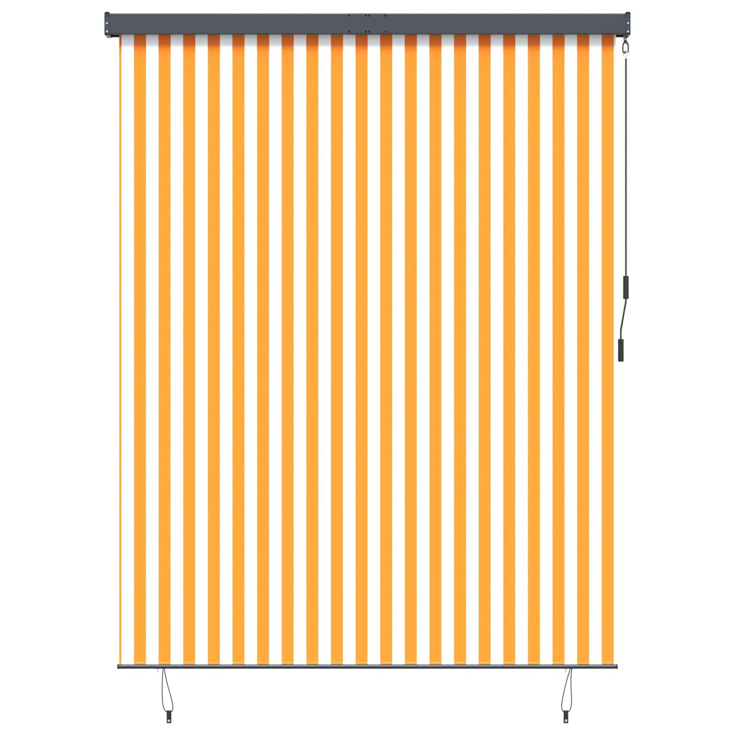 Roleta Bílá A Oranžová 200 X 250 Cm Textil A Hliník
