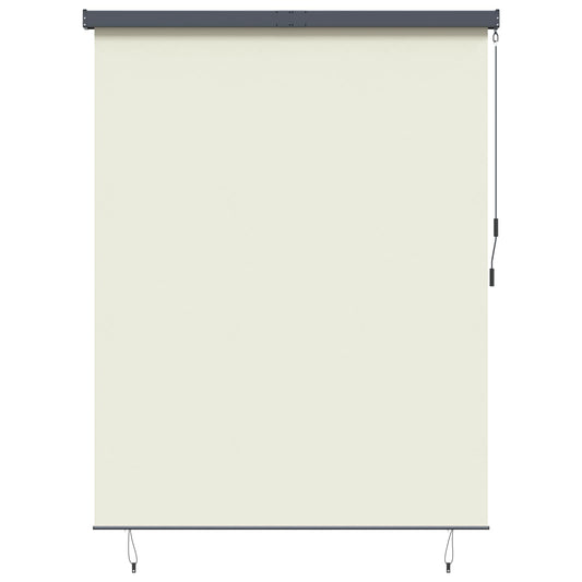 Roleta Krémová 220 X 250 Cm Textil A Hliník