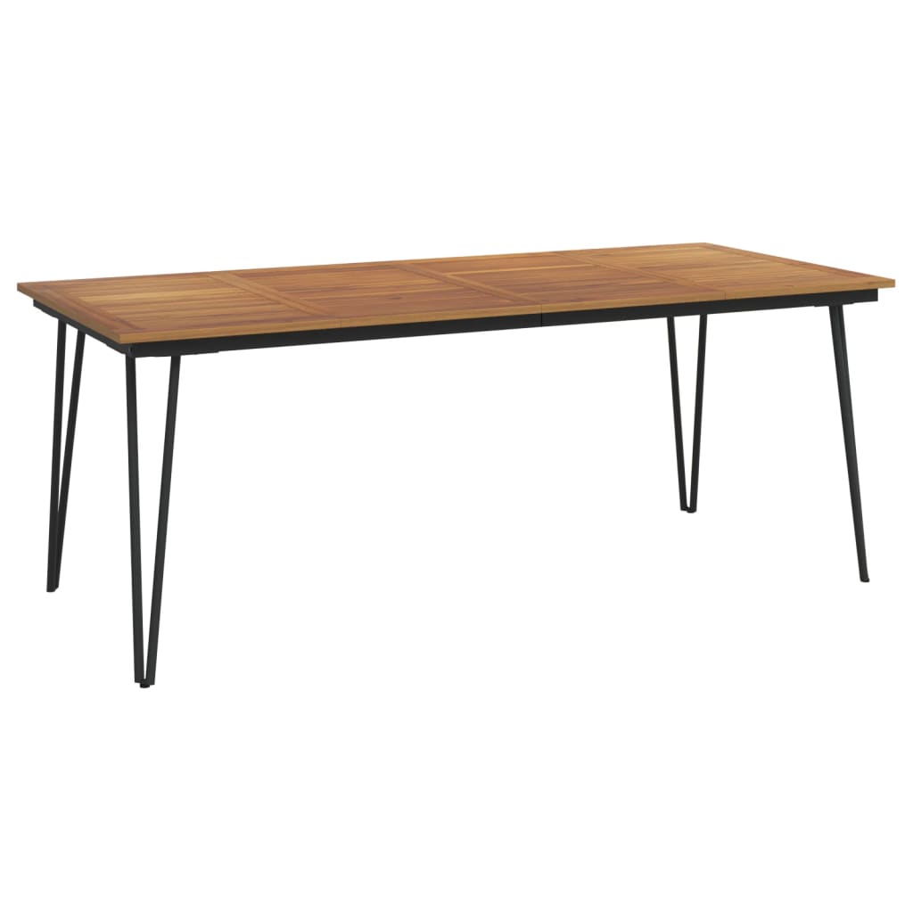 Zahradní Stůl S Nohami Typu Hairpin 200X90X75 Cm Masivní Akácie