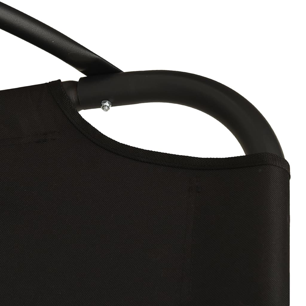 Zahradní Houpací Křeslo S Poduškou Černé Oxford A Ocel