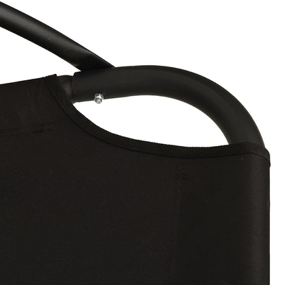 Zahradní Houpací Křeslo S Poduškou Černé Oxford A Ocel