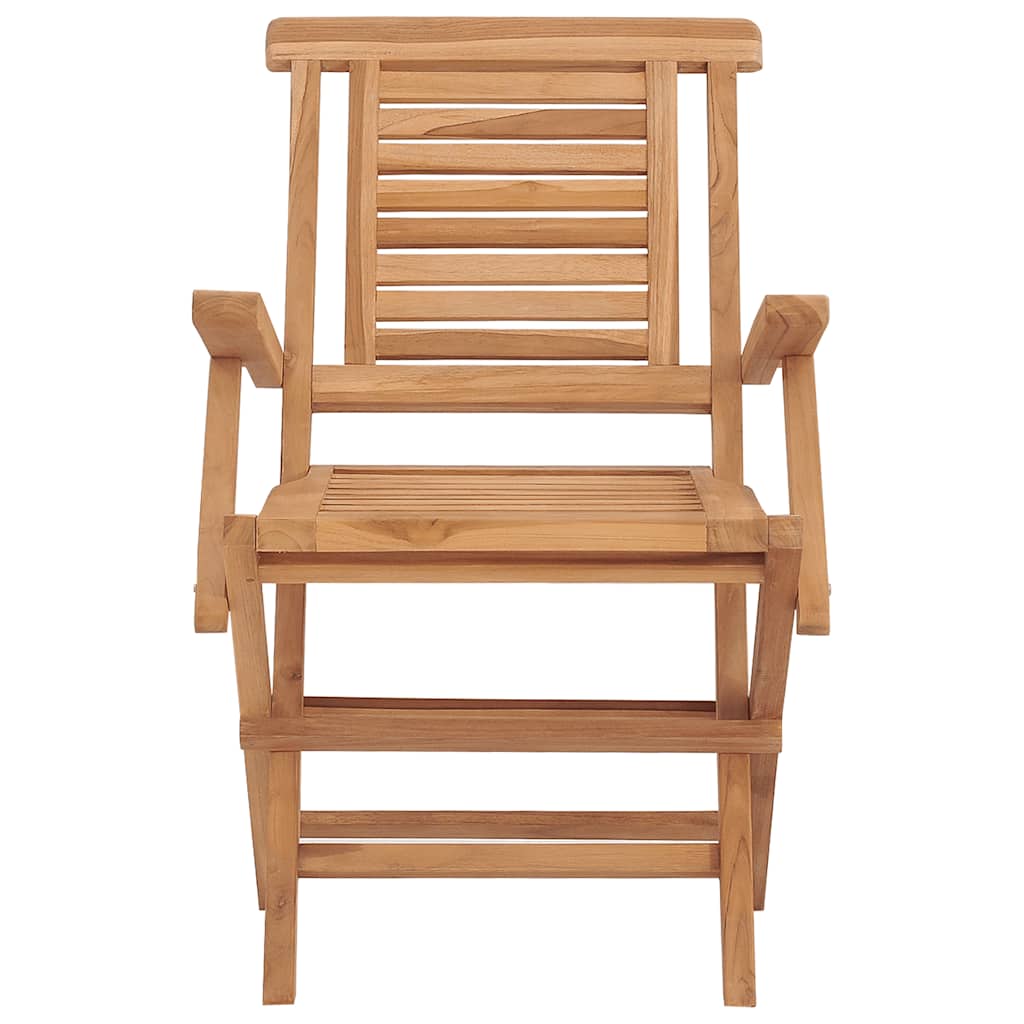 Skládací Zahradní Židle 2 Ks 56X63X90 Cm Masivní Teakové Dřevo