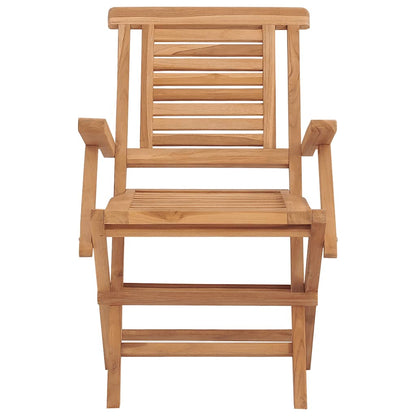Skládací Zahradní Židle 2 Ks 56X63X90 Cm Masivní Teakové Dřevo